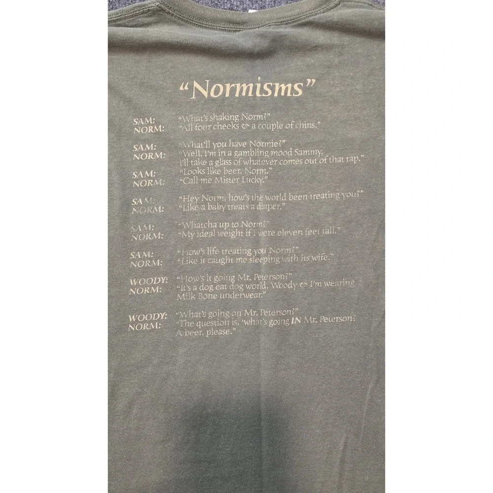 Cheers Boston Normisms T Shirt Mens 2XL Green TV‎ Show Graphic Tee